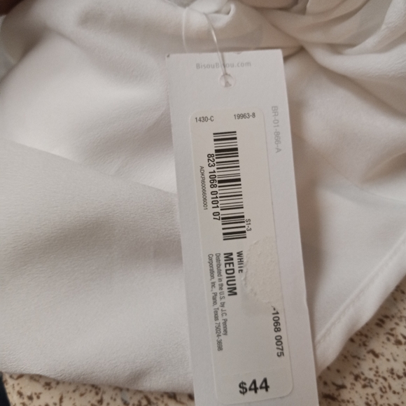 Bisou Bisou Women's Blouse Black Size M Cold Shoulder Hi Low New - Picture 2 of 5